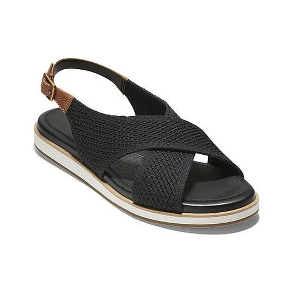 Cole Haan Mikaela Stitchlite Leather-Trim Sandal - 8 - Picture 1 of 6